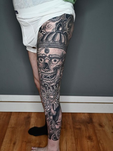 Leg Sleeve Tattoo Men