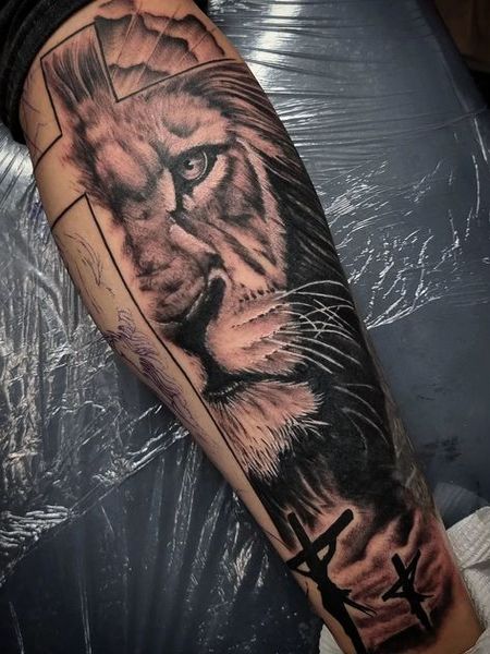 Lion Calf Tattoo