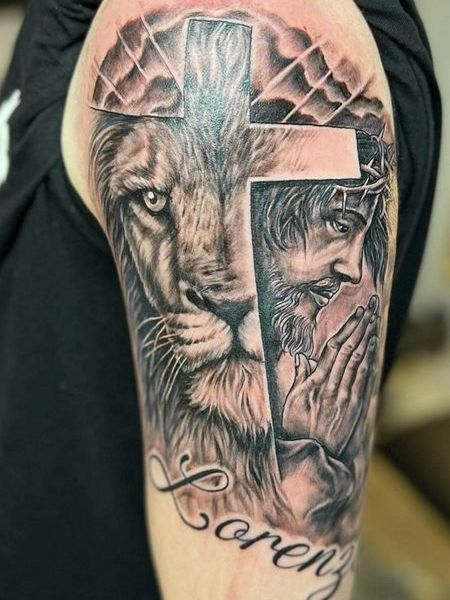 Lion Half Sleeve Tattoo