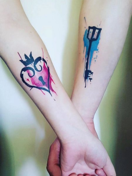 Lock And Key Couple Tattoo