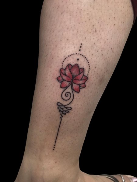 Lotus Ankle Tattoo
