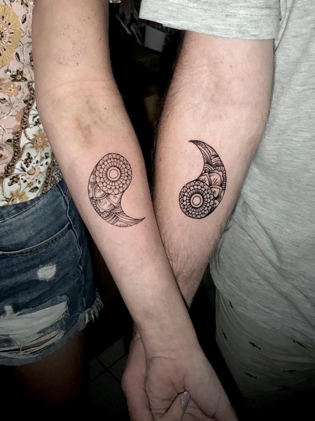 Matching Couple Yin Yang Tattoo