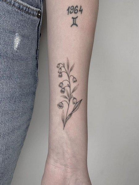 May Birth Flower Tattoo