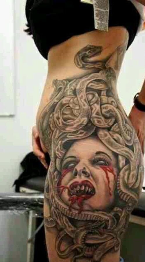 Medusa tattoo full body