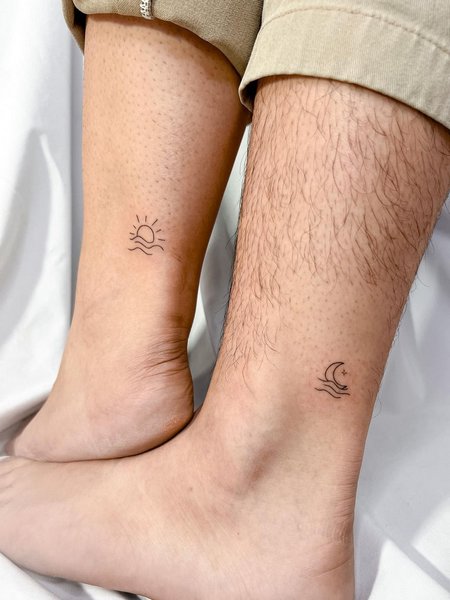Minimalist Matching Couple Tattoo