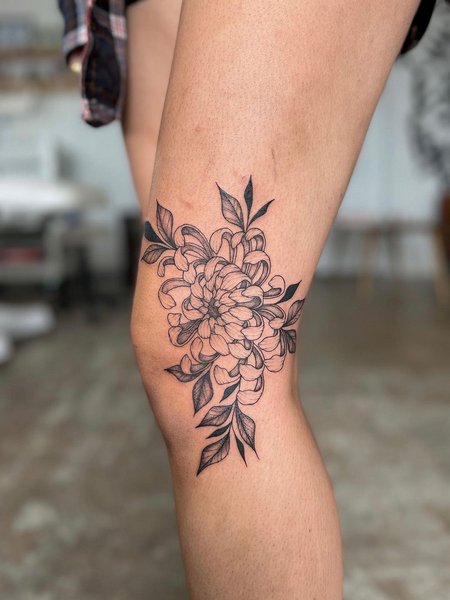 November Birth Flower Tattoo