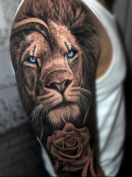 Realistic Lion Tattoo