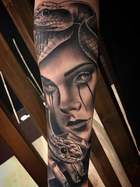 Realistic Medusa Tattoo