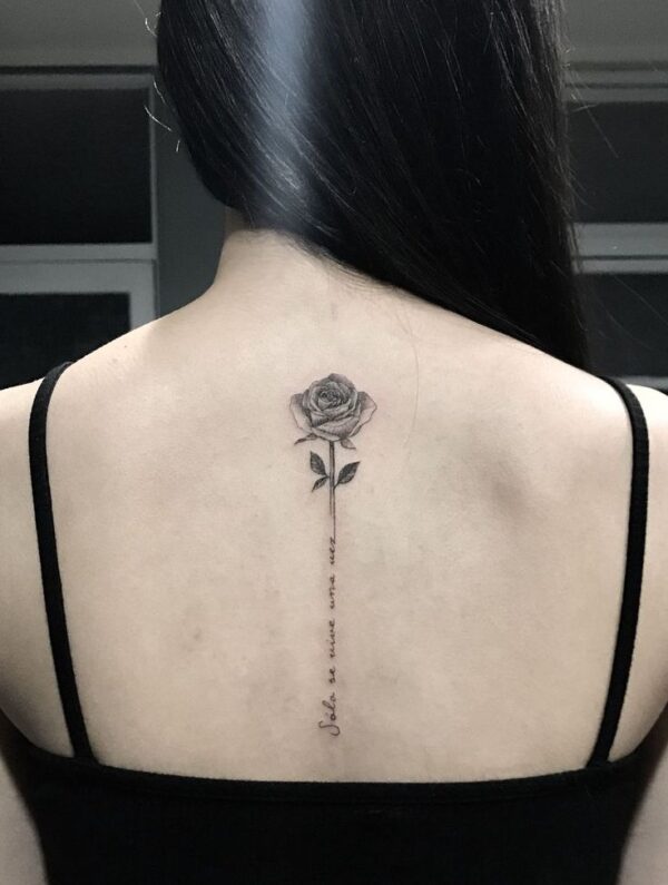 Rose Spine Tattoos