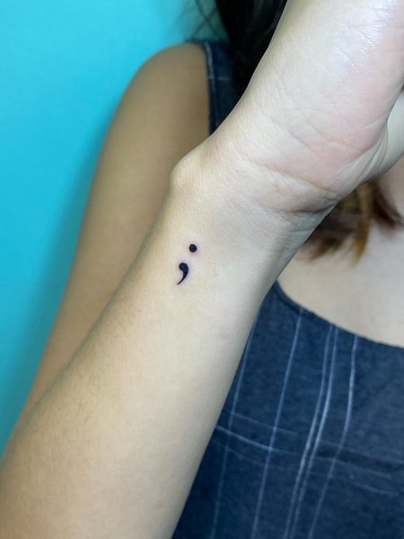 Semicolon Tattoo Women