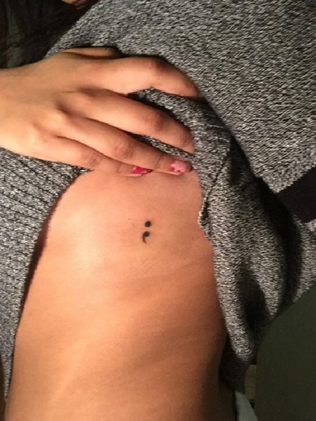 Semicolon Tattoo ideas For Women