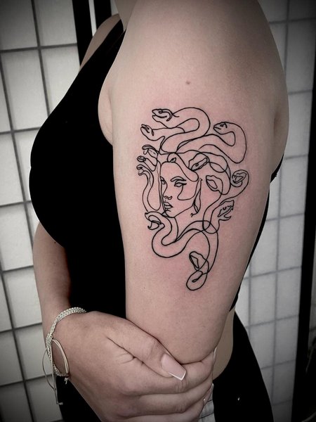 Simple Medusa Tattoo