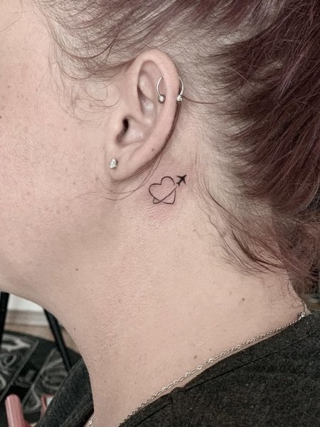 Small Behind The Ear Tattoo