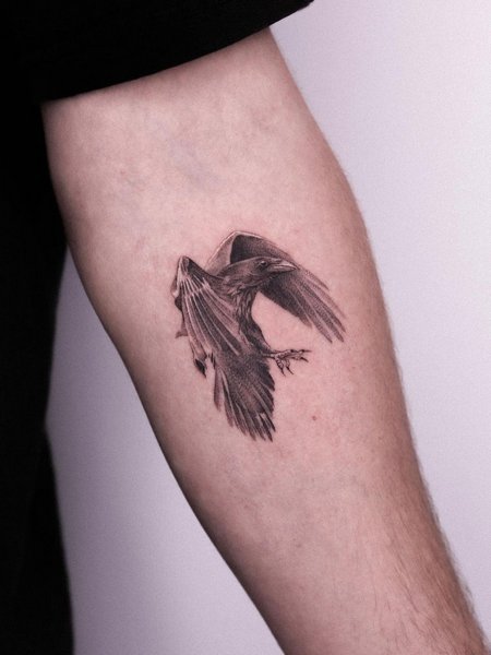 Small Crow Tattoo
