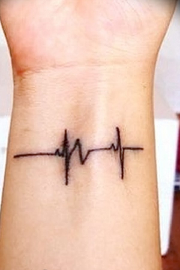 Small Heart Rhythm Tattoo