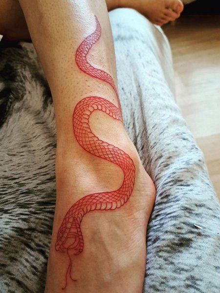 Snake Ankle Tattoo