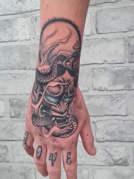 Snake Hand Tattoo