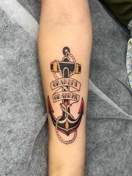 Traditional Anchor Tattoo