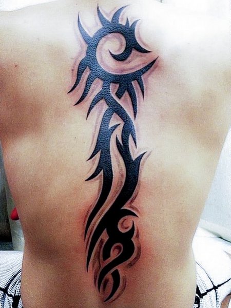 Tribal Spine Tattoo