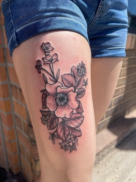 Unique Flower Tattoo