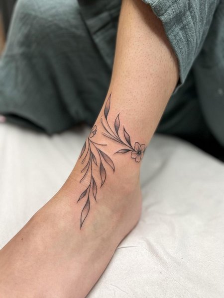 Vine Ankle Tattoo