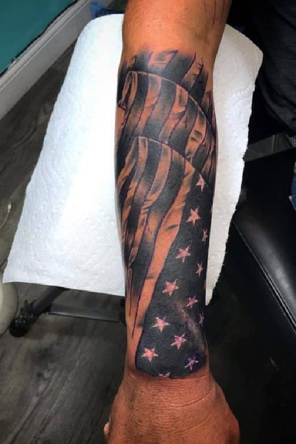 american flag tattoo sleeve