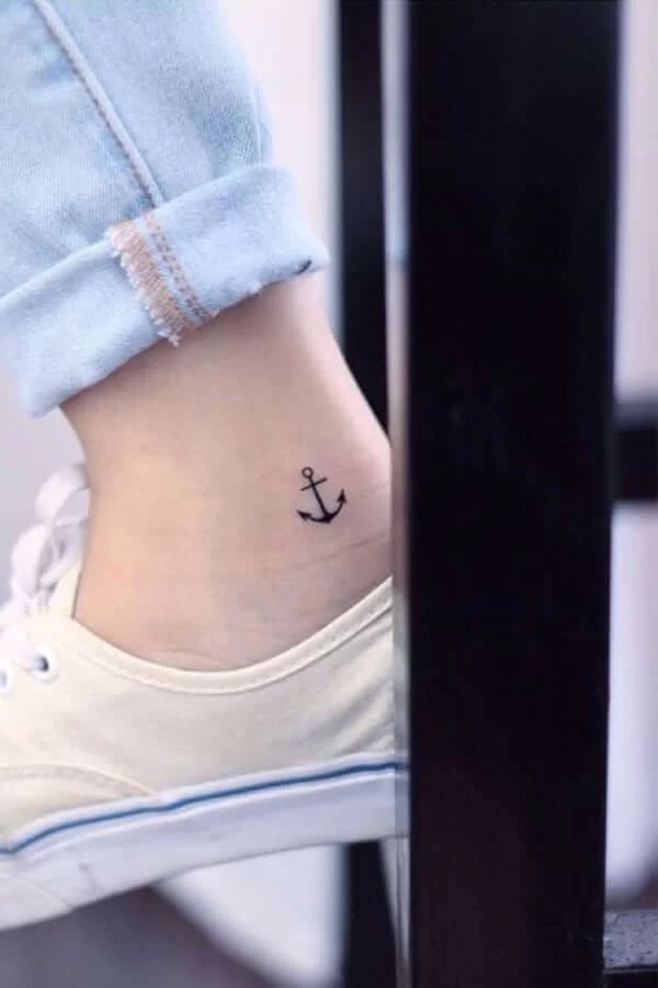 ankle anchor tattoo
