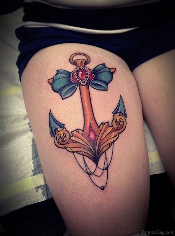 feminine anchor tattoo