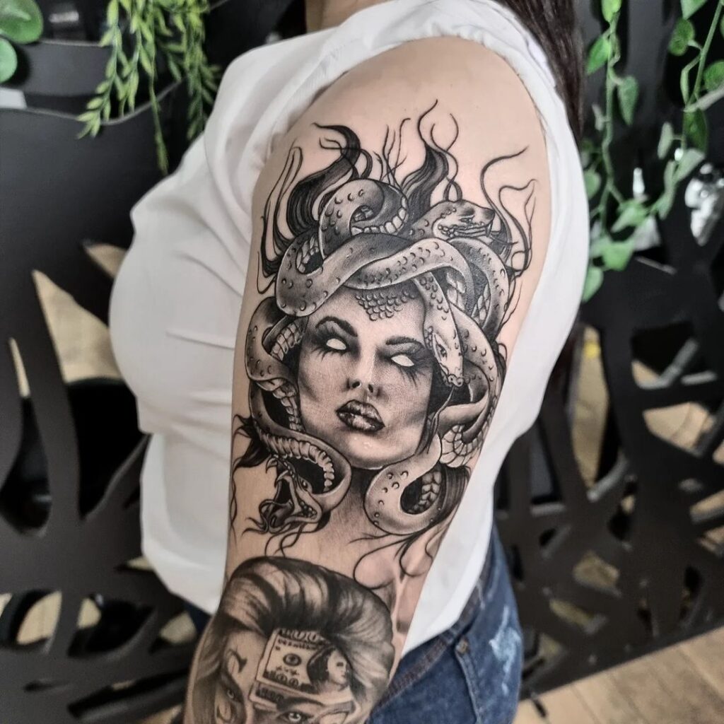 medusa tattoo shoulder