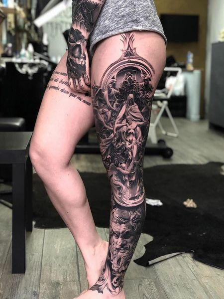 3D Leg Tattoos For Women