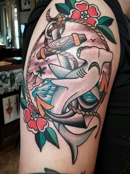 Anchor Shark Tattoos