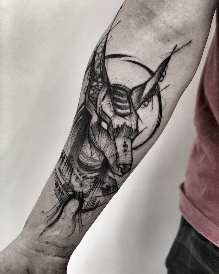 Arm Anubis Tattoo