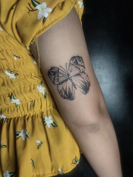 Arm Butterfly Tattoo