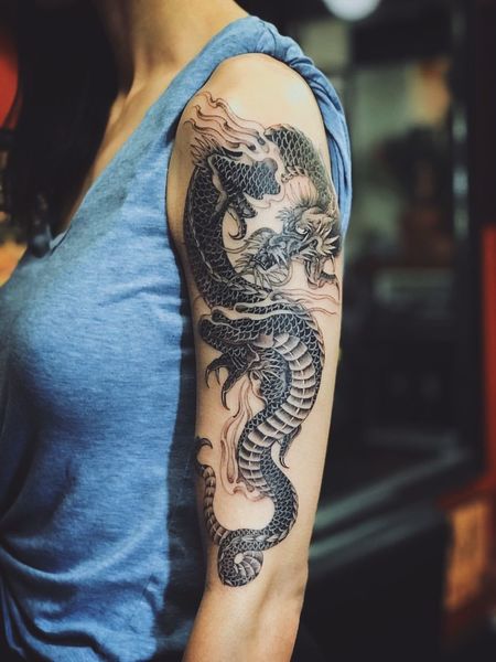 Arm Dragon Tattoo