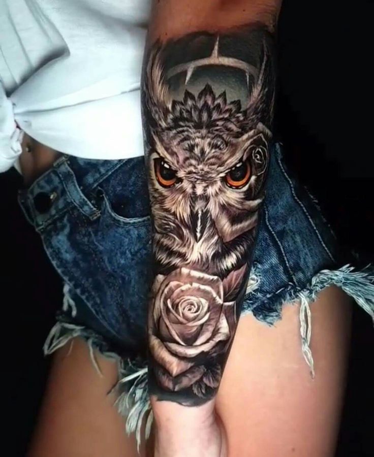 Arm Owl Tattoo