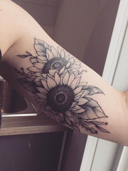 Arm Sunflower Tattoo