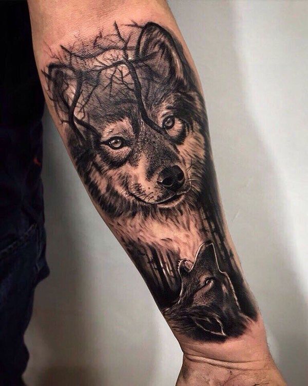 Arm Wolf Tattoo 1