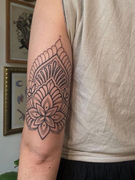 Back Of Elbow Tattoo