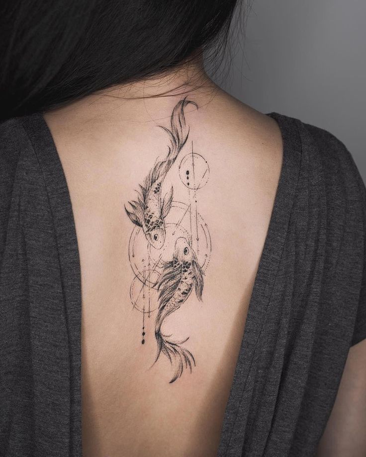Back Pisces Tattoo