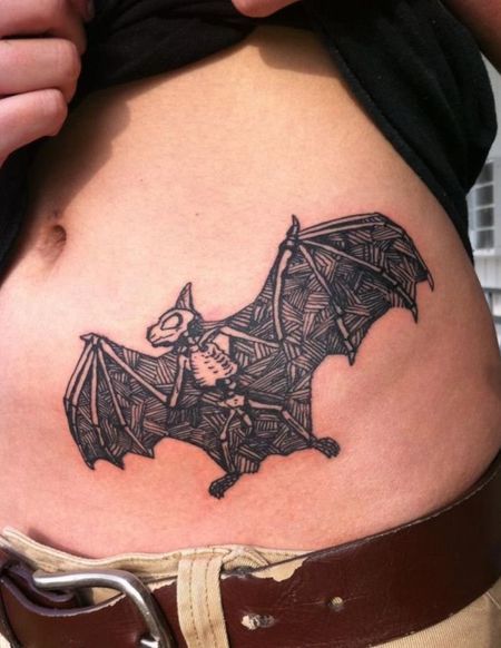 Bat Belly Tattoos