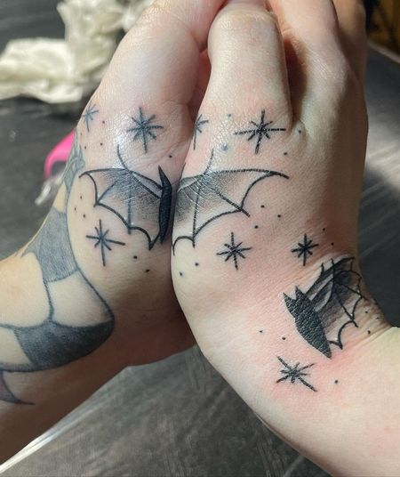 Bat Hand Tattoos