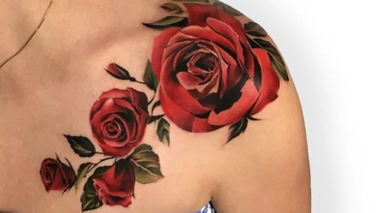 Beautiful Rose Tattoo Design