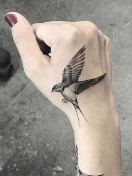 Bird Hand Tattoos For Women
