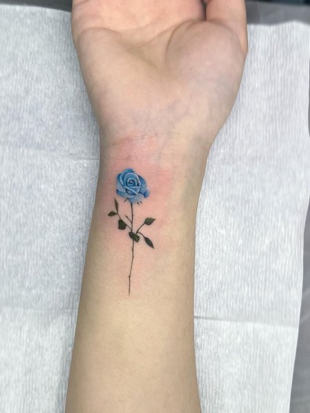 Blue Rose Tattoo