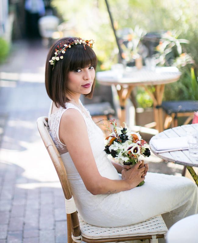 Bridal Curtain Bangs