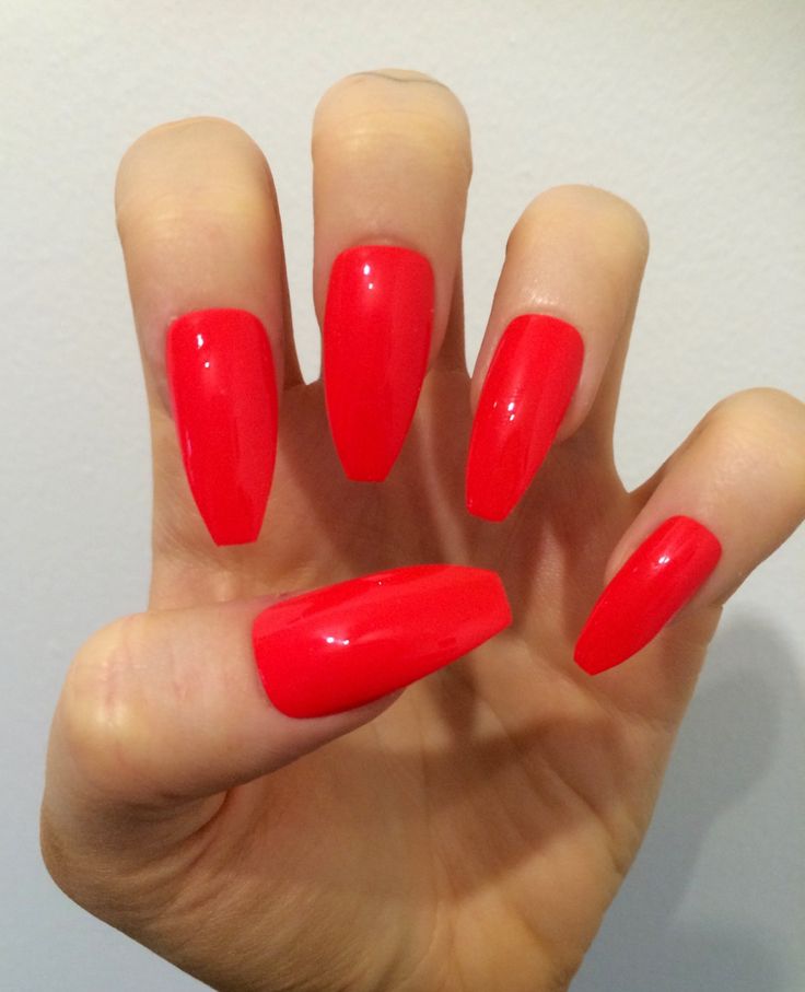 Bright Red Nails