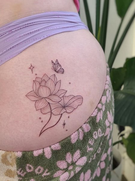 Butterfly Butt Tattoo