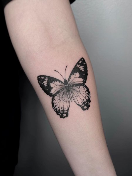 Butterfly Forearm Tattoo