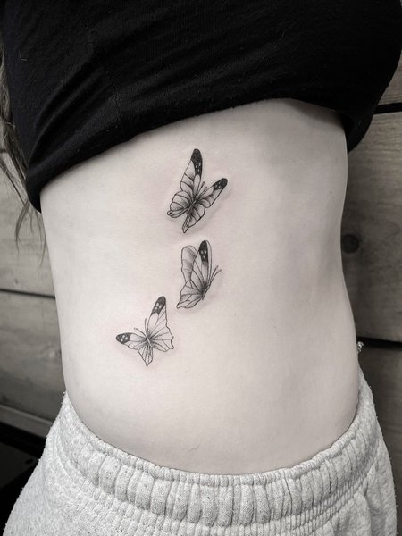 Butterfly Rib Tattoo