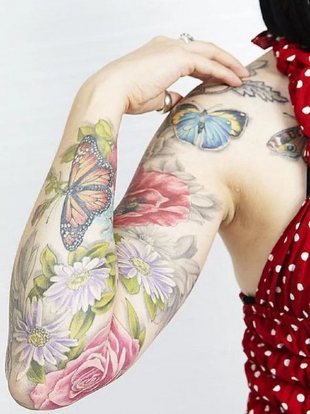Butterfly Sleeve Tattoo